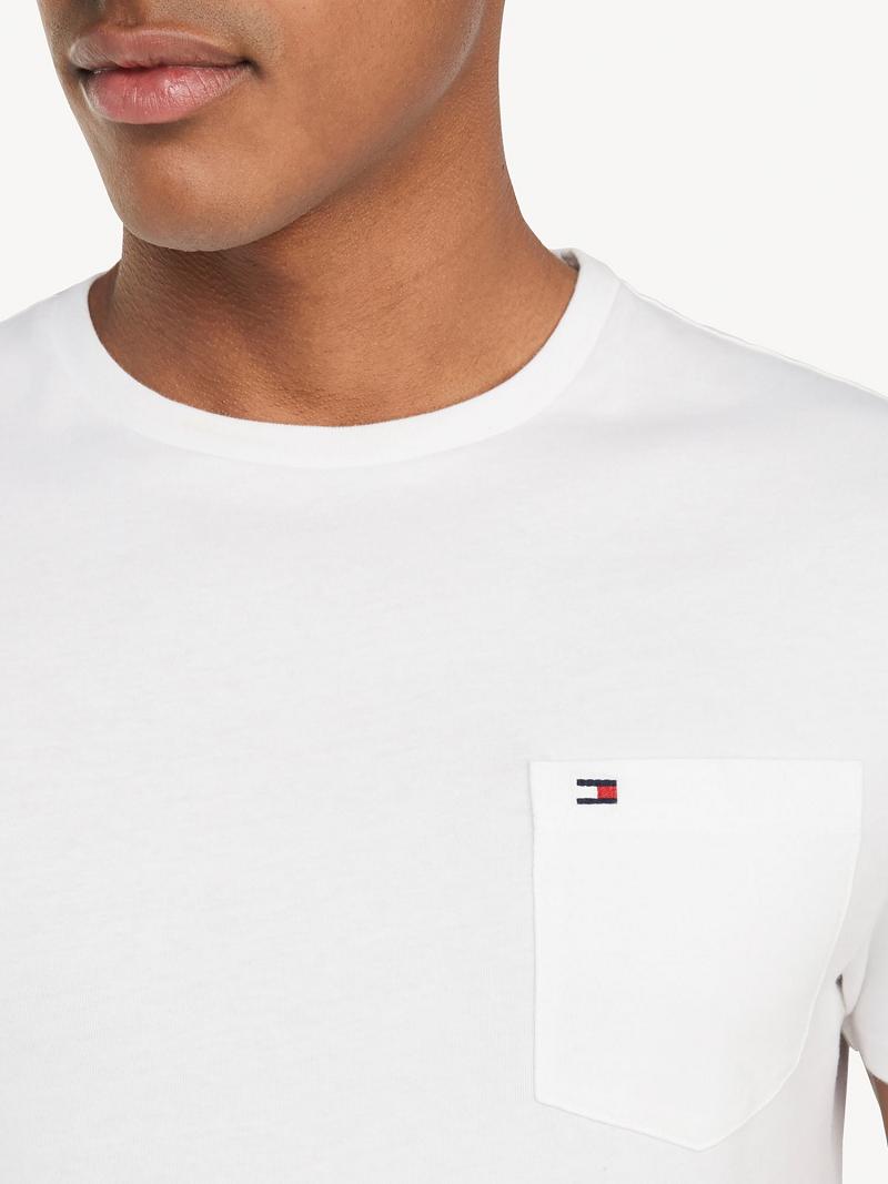 Férfi Tommy Hilfiger Essential classic pocket Póló Fehér | HU 810OKI